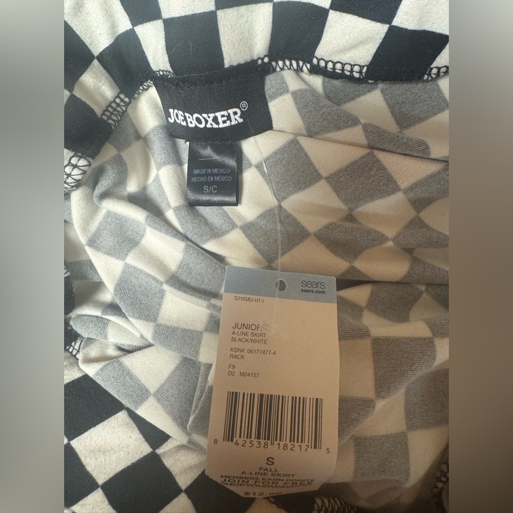 JOE BOXER checkered skirt Size S - Picture 4 of 4
